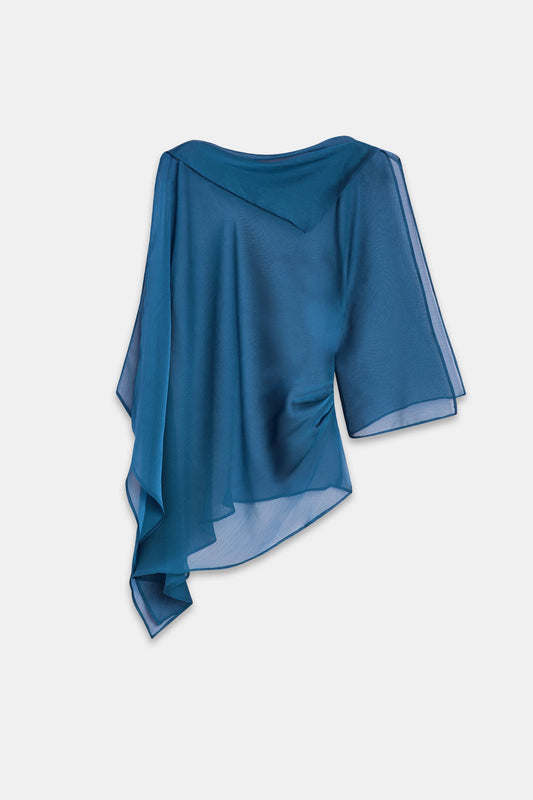 Blusa EMILIA Azul Basalto - BIMANI