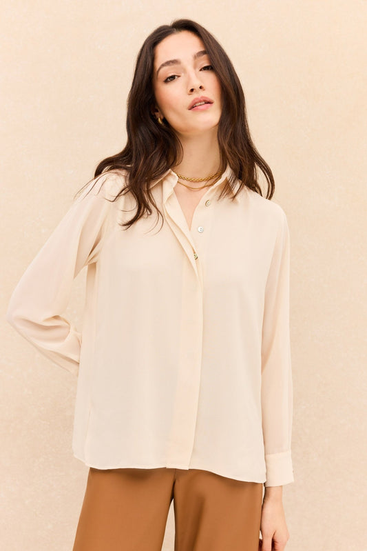 Blusa ESENCIA Beige Caliza - BIMANI