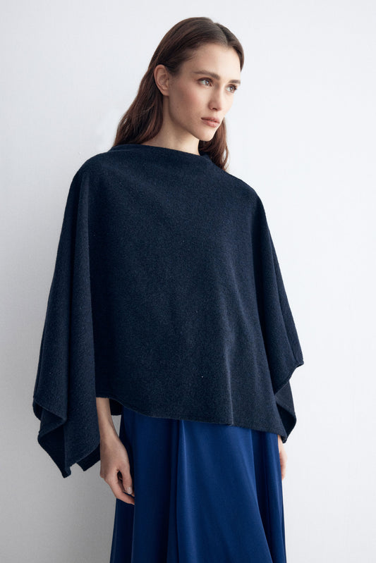 ALLEGRA Navy Cape