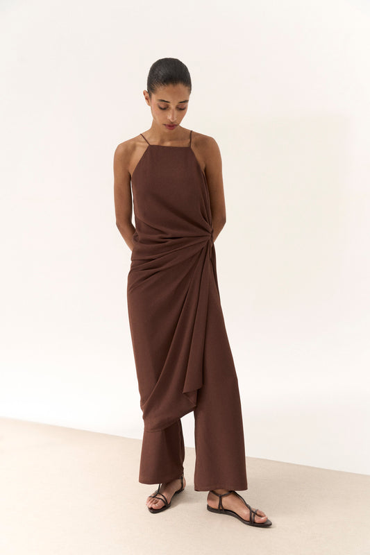 Vestido CAÑAVERAL Marrón Mocca