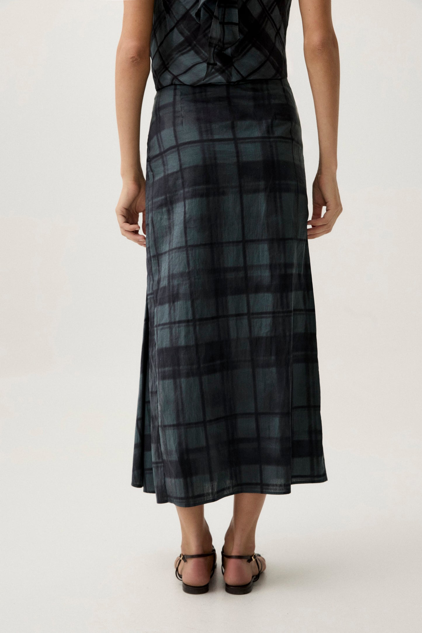 FAYE Plaid Skirt Blue