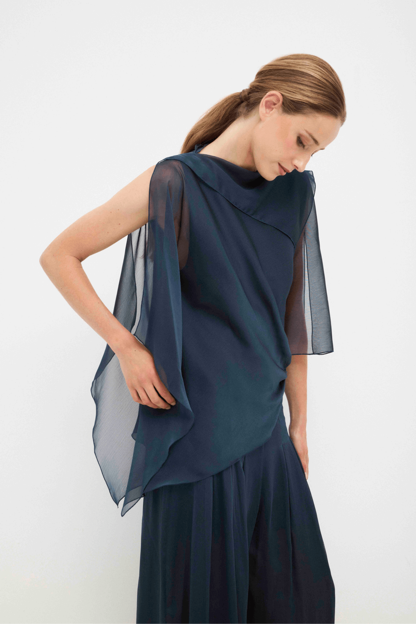 Blusa EMILIA Azul Petróleo - BIMANI