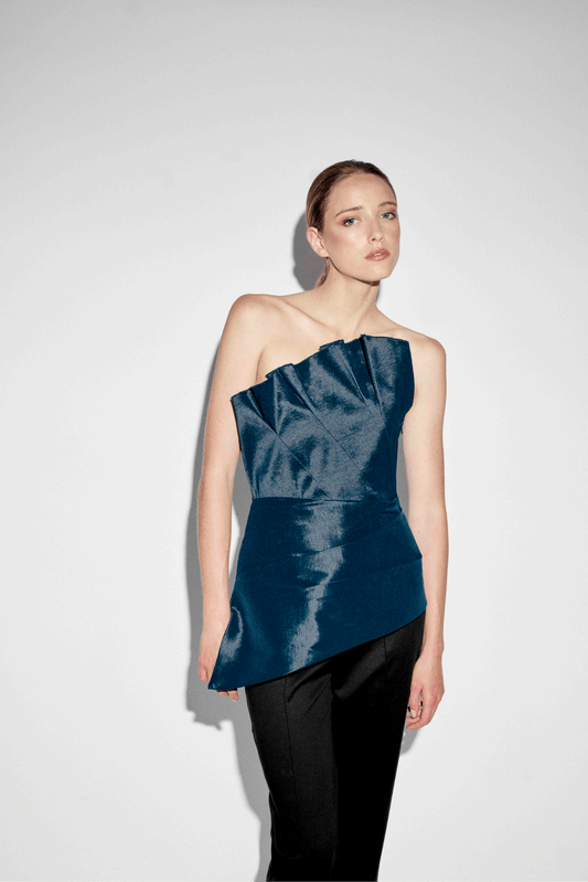 Top GISELLE Azul Petróleo - BIMANI
