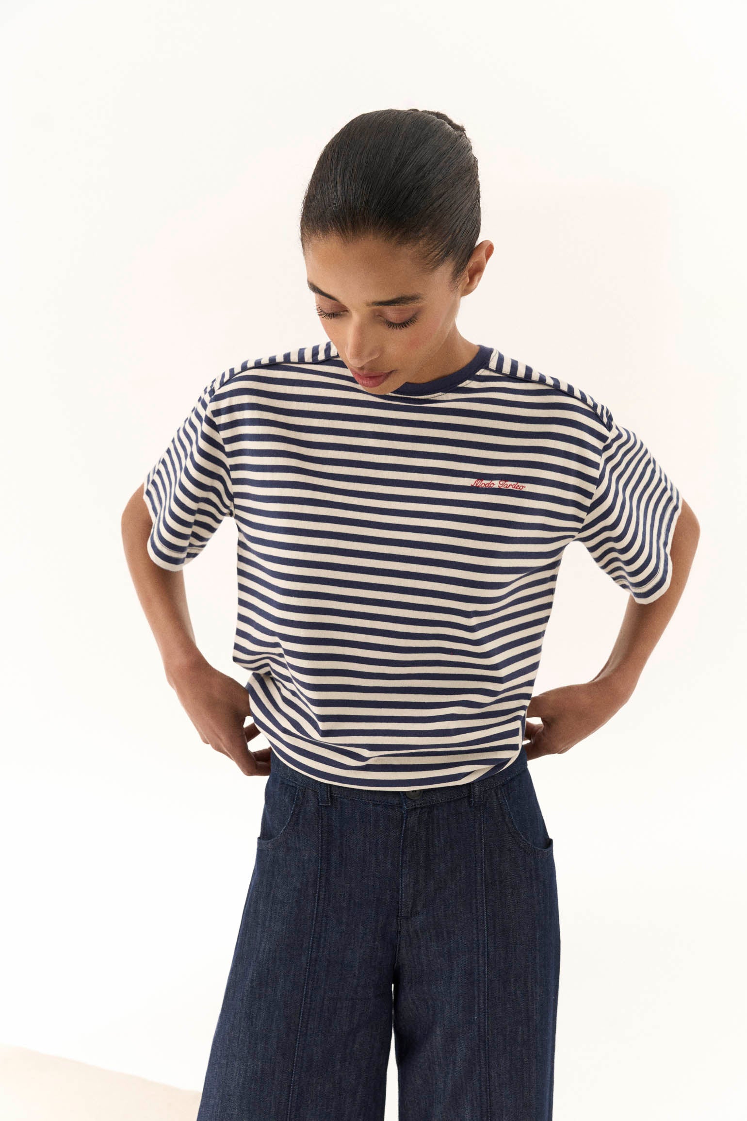 Camiseta TARDEO Rayas Azul - BIMANI