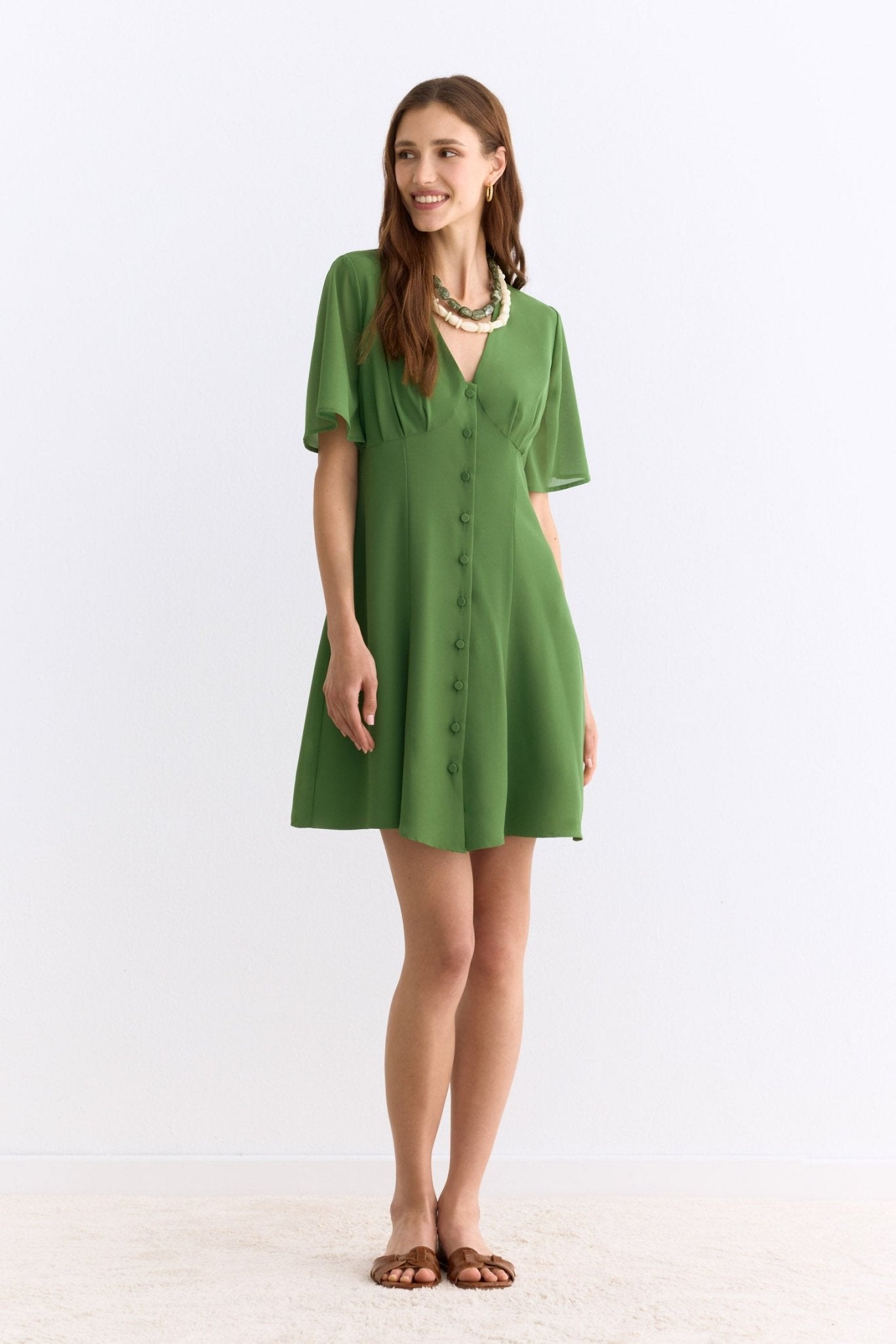 Vestido GINEBRA Green Forest - BIMANI