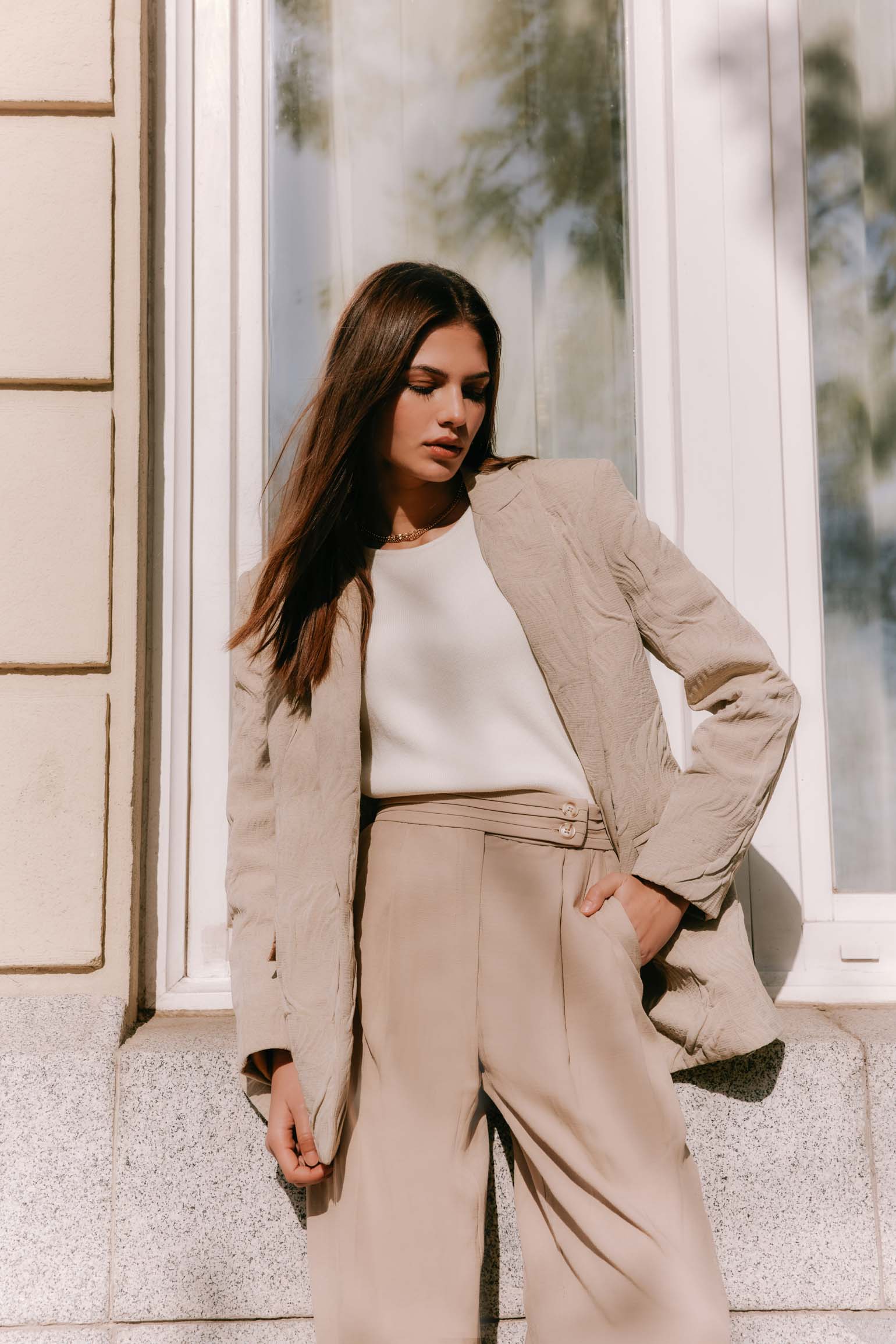 Blazer ANAGA Beige - BIMANI
