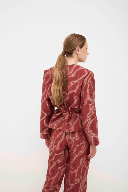 Chaqueta LIVIA Textura Empolvado - BIMANI