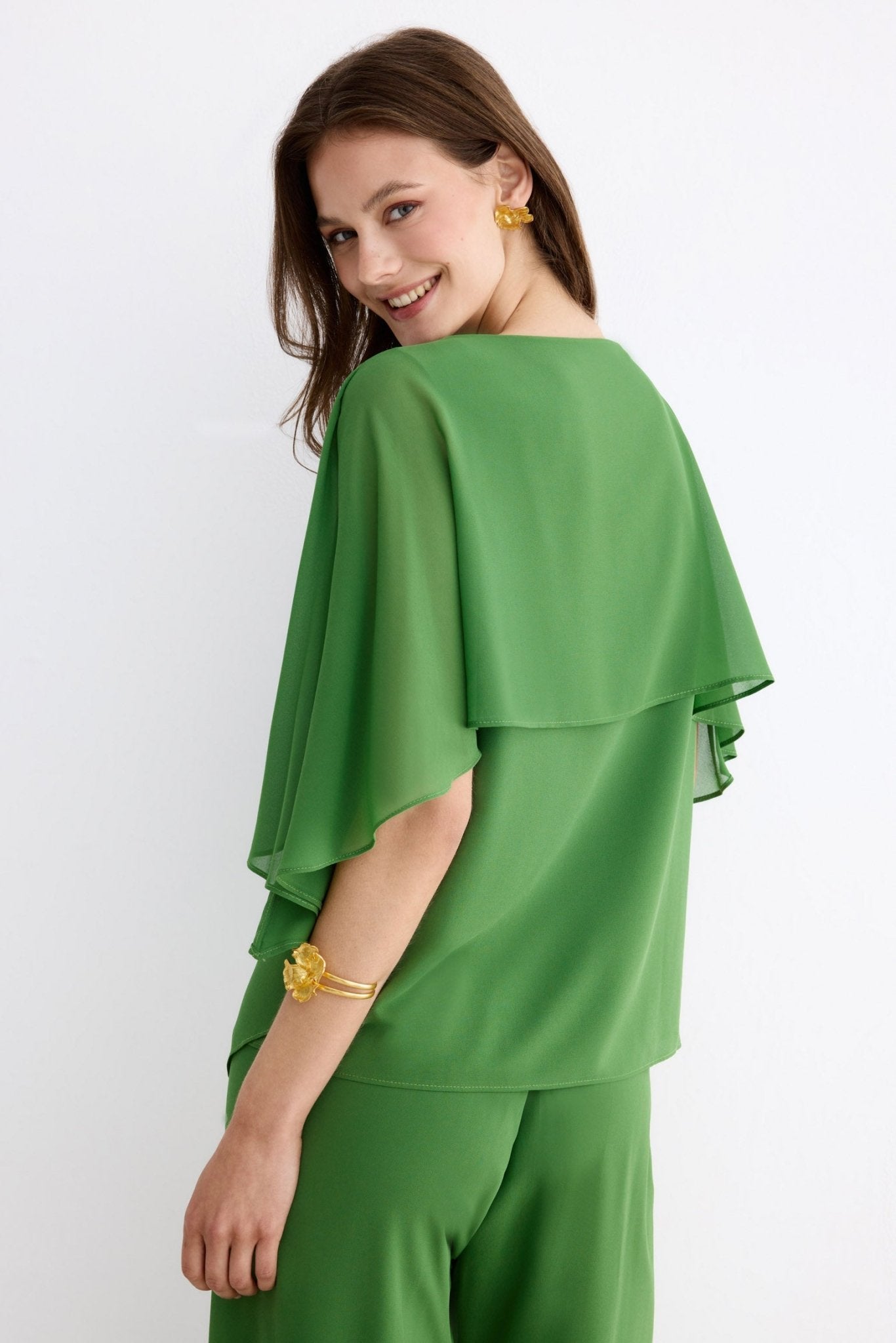 Blusa CAMELIA Green Forest - BIMANI