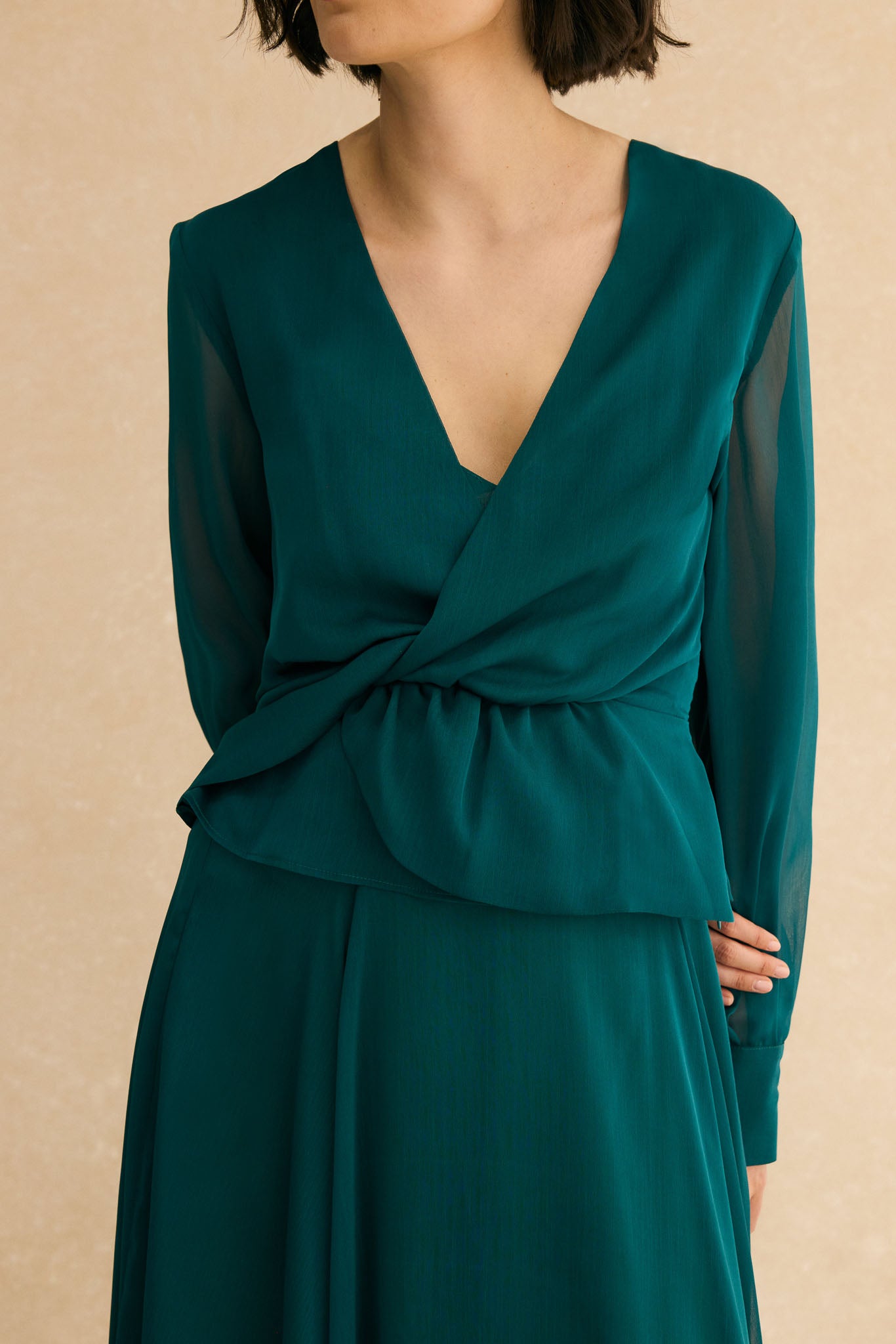 Blusa CLAIRE Verde Hiedra - BIMANI