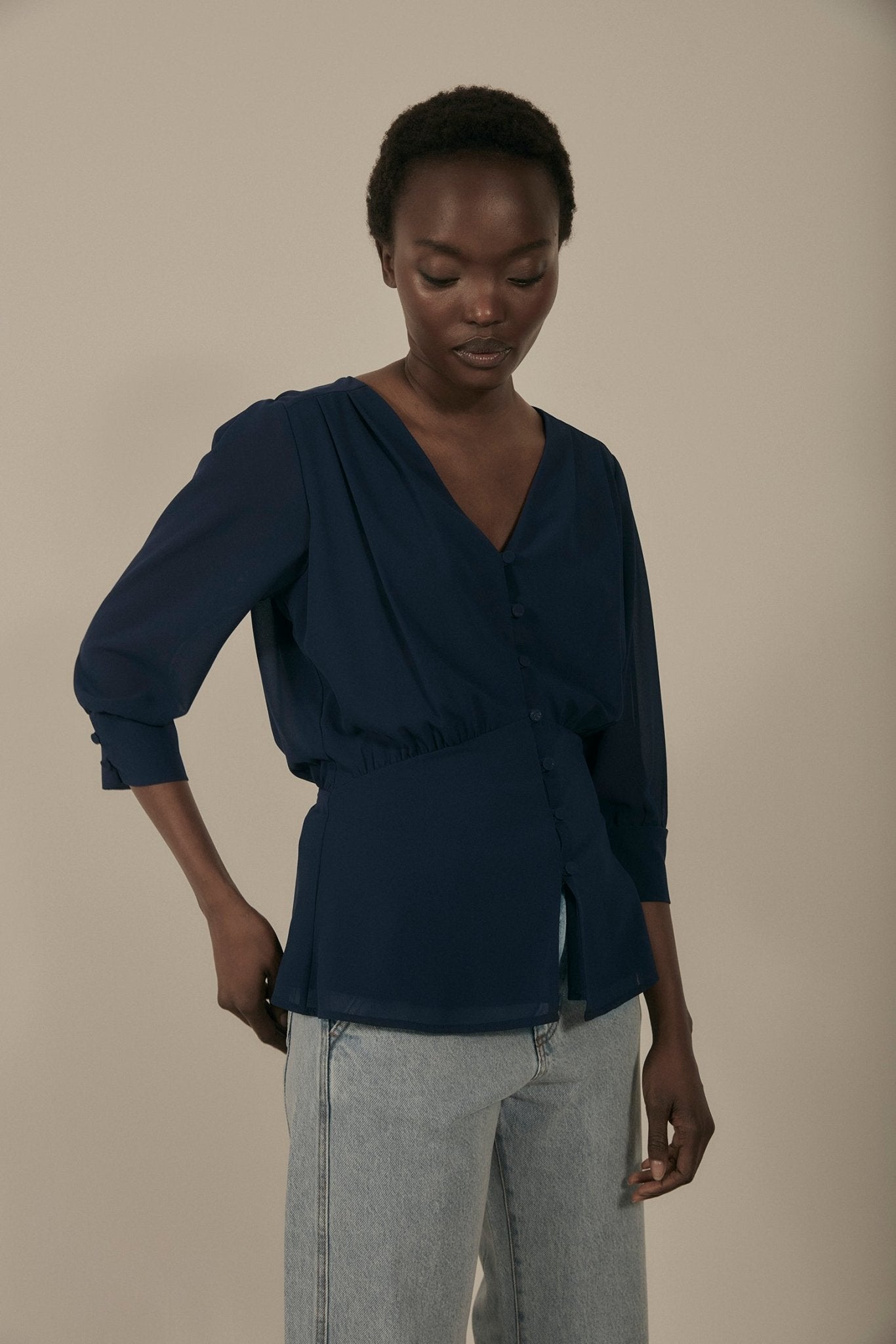 Blusa LINE Azul Marino - BIMANI