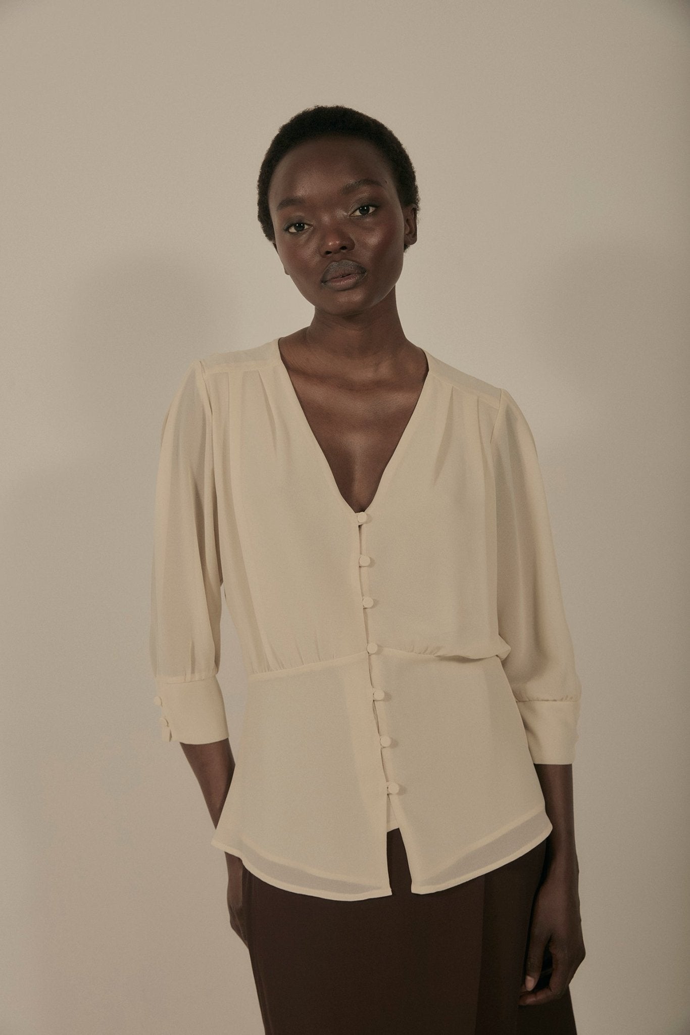 Blusa LINE Beige Caliza - BIMANI
