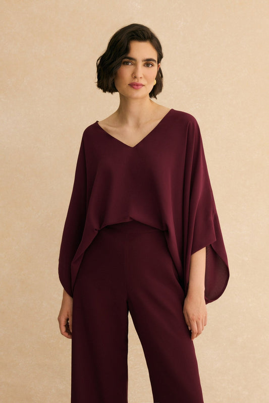 Blusa MARION Burdeos Monastrell - BIMANI