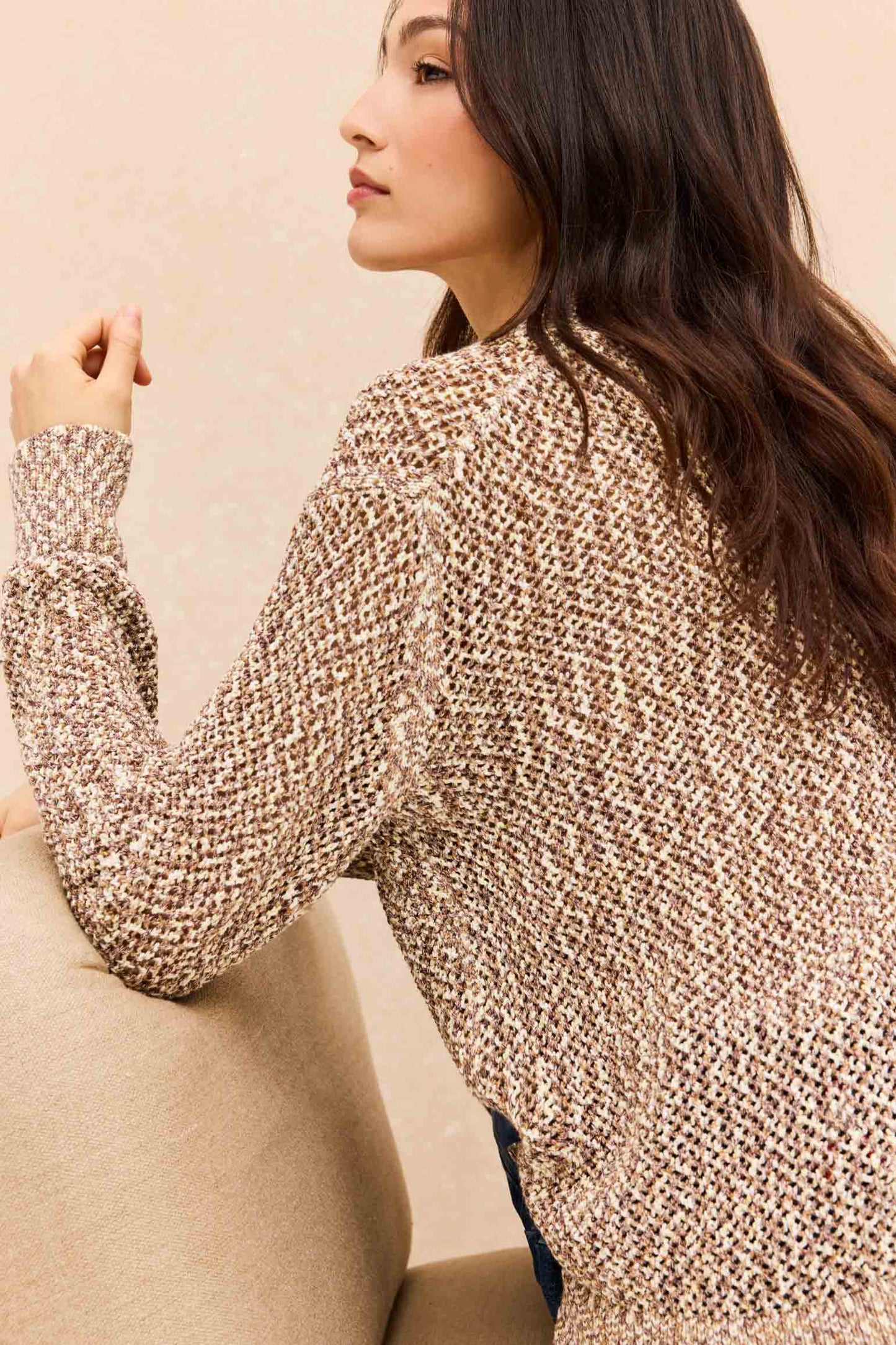 Cardigan MAINE Beige - BIMANI
