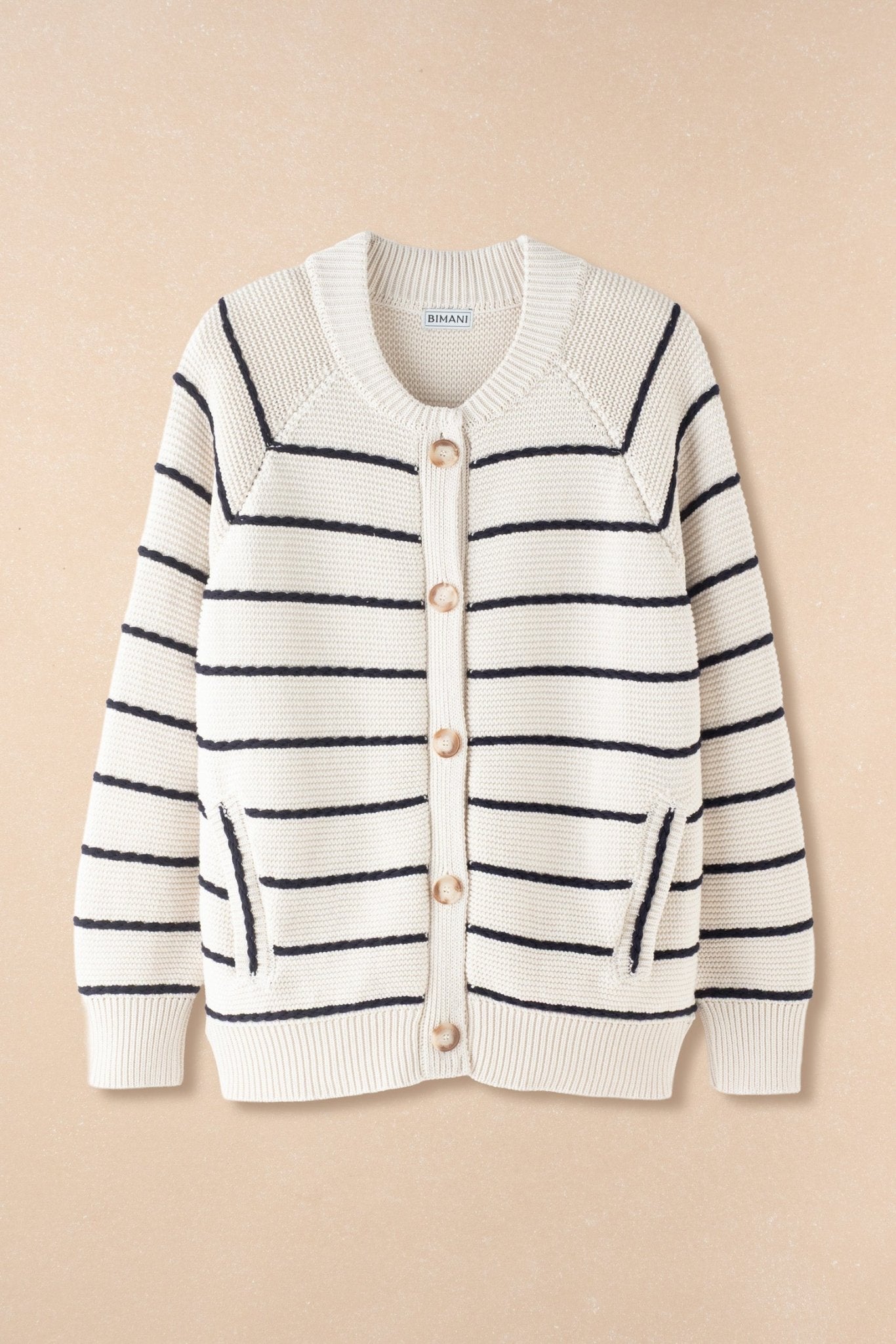 Cardigan SILAS Rayas Azul - BIMANI