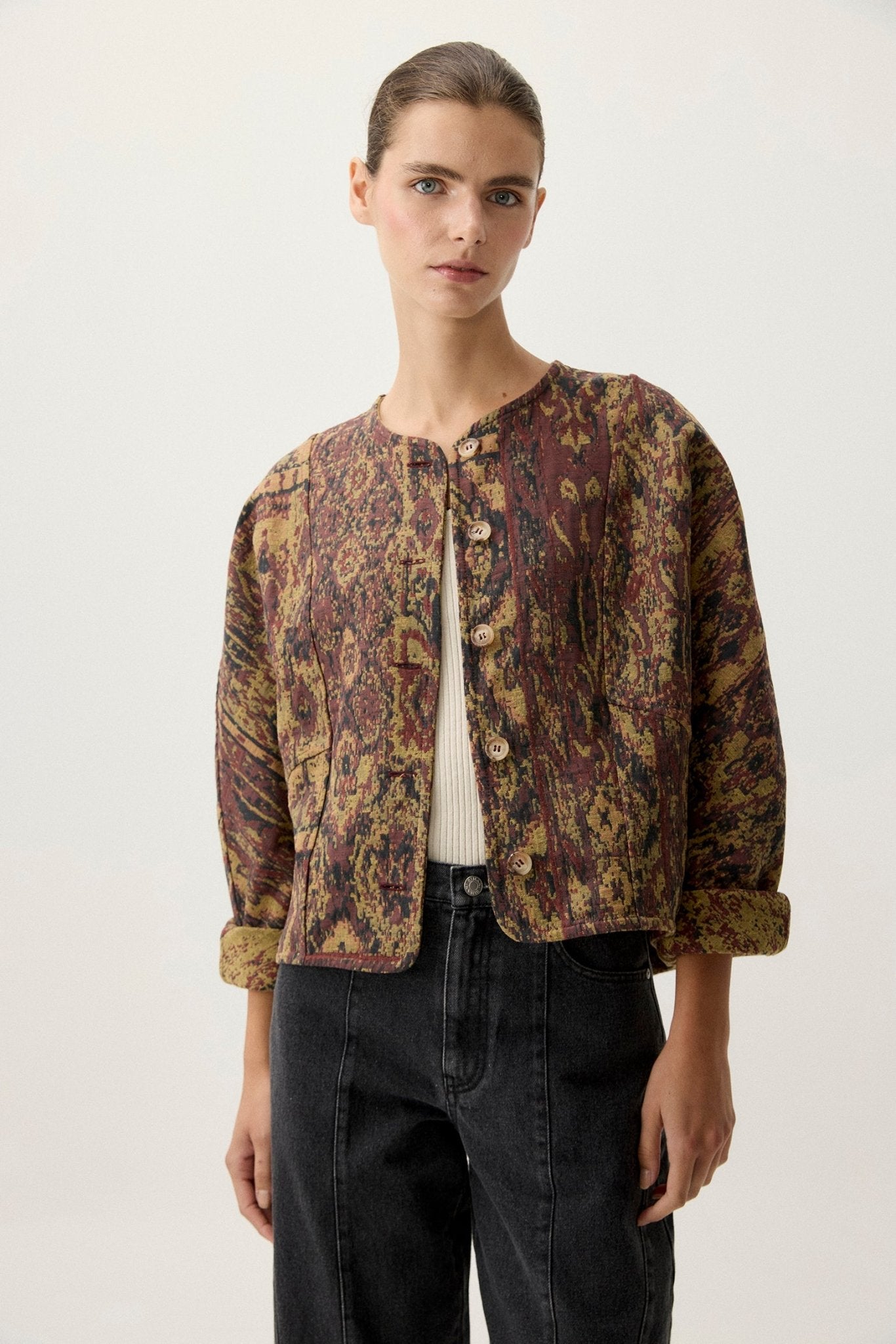 Chaqueta NOELLE Estampado Khaki - BIMANI