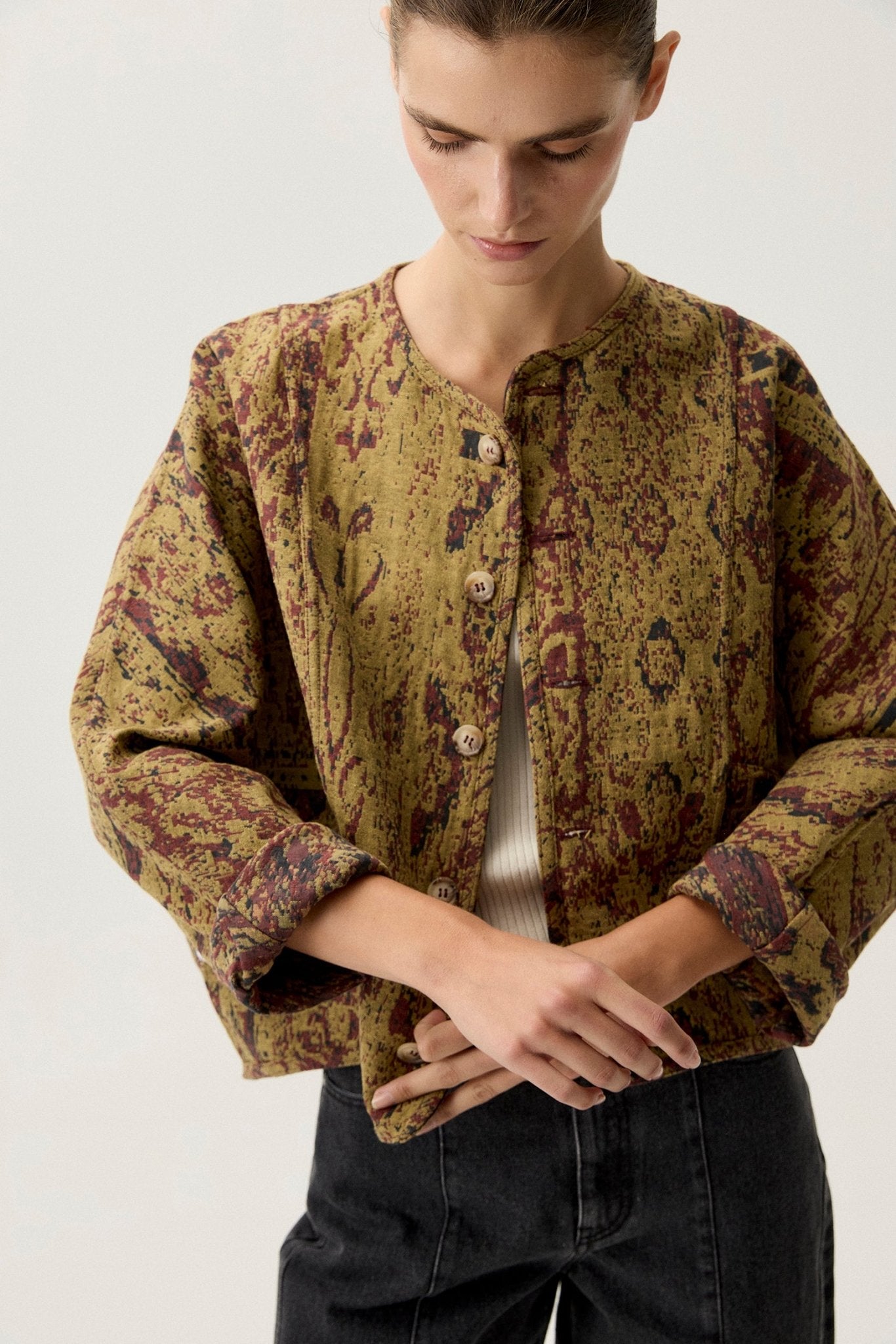 Chaqueta NOELLE Estampado Khaki - BIMANI