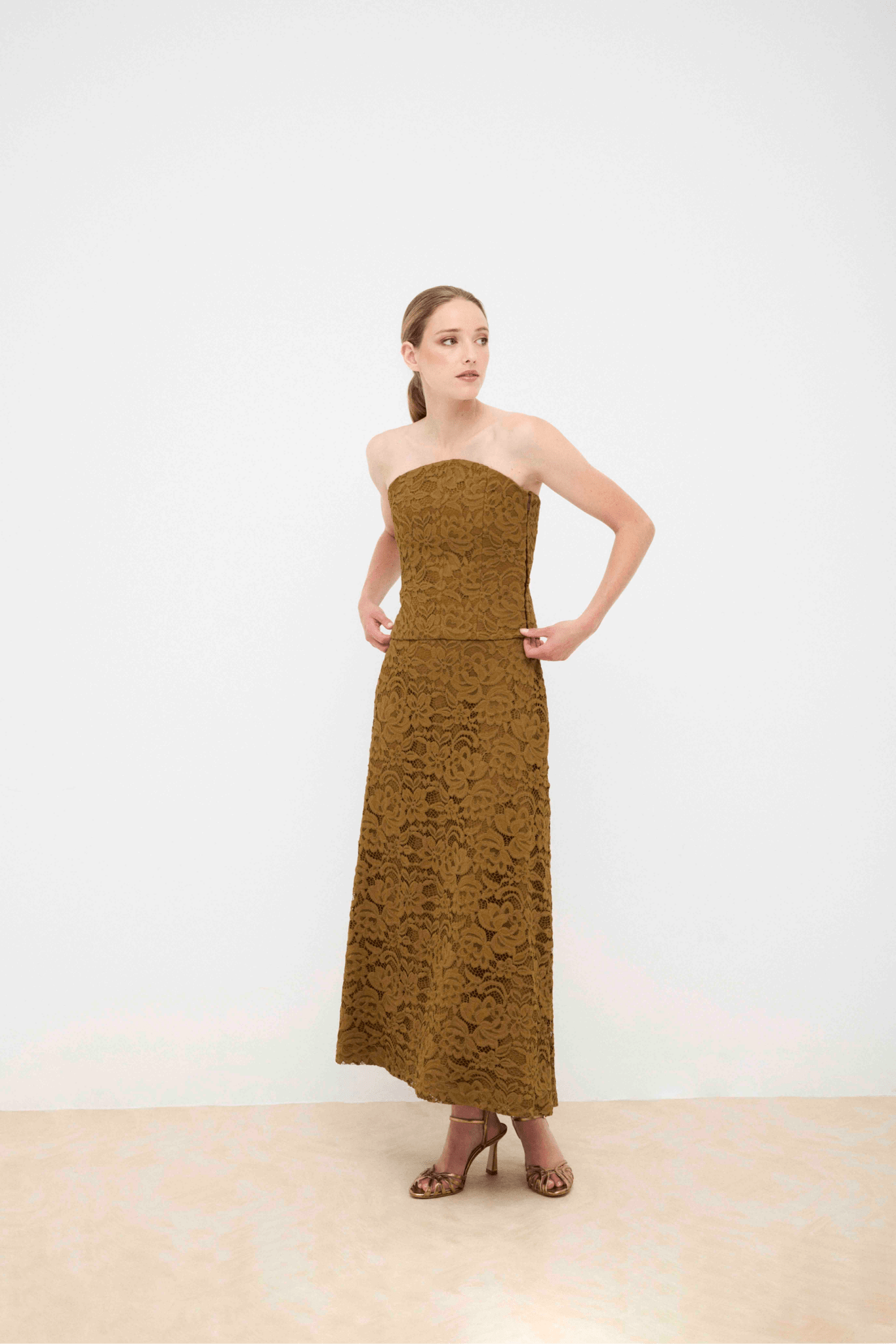 Falda CATERINA Oliva - BIMANI
