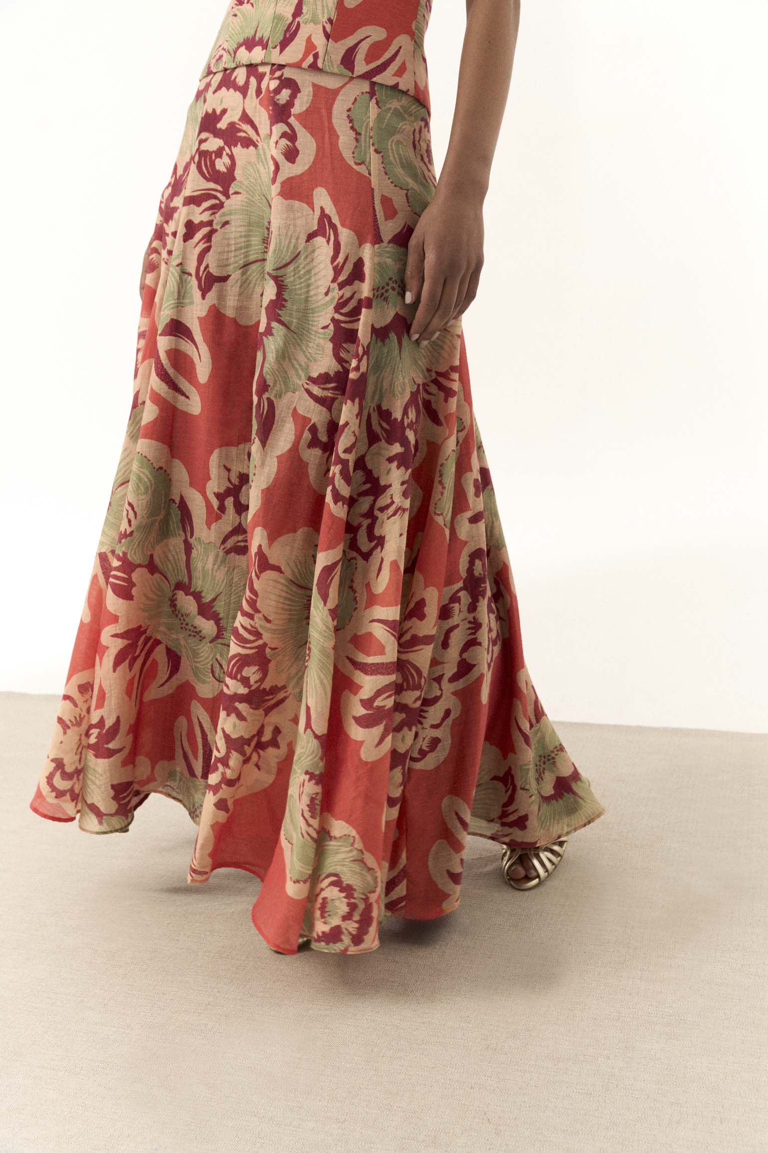 Falda IONE Estampado Melocotón - BIMANI