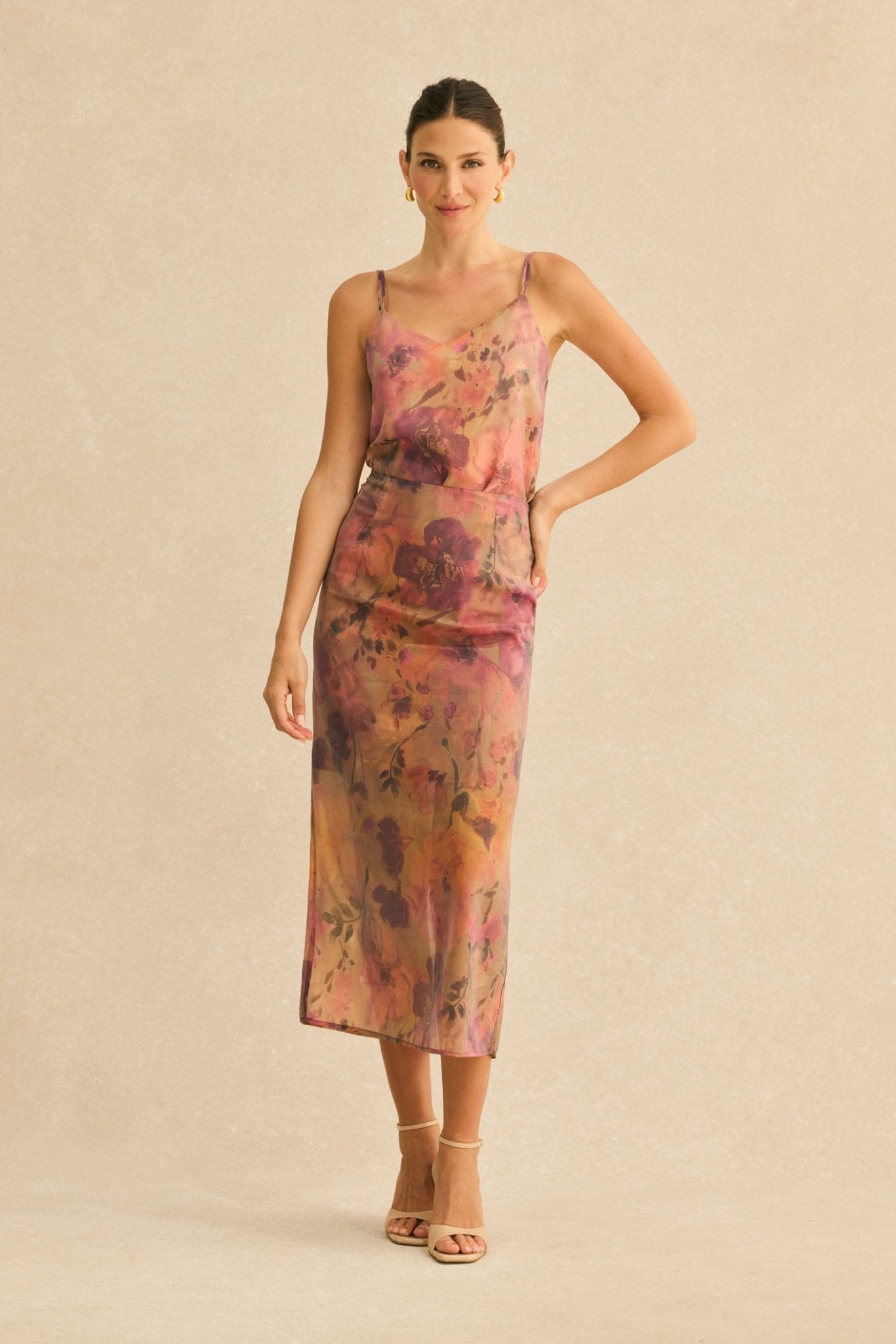 Falda IRATI Estampado Nude - BIMANI
