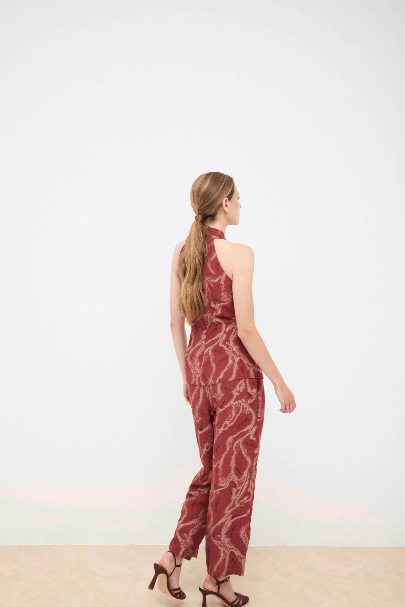 Pantalón ARLETTE Textura Empolvado - BIMANI