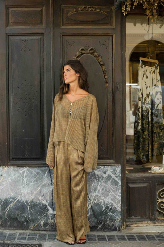 Pantalón ELYA Estampado Khaki - BIMANI