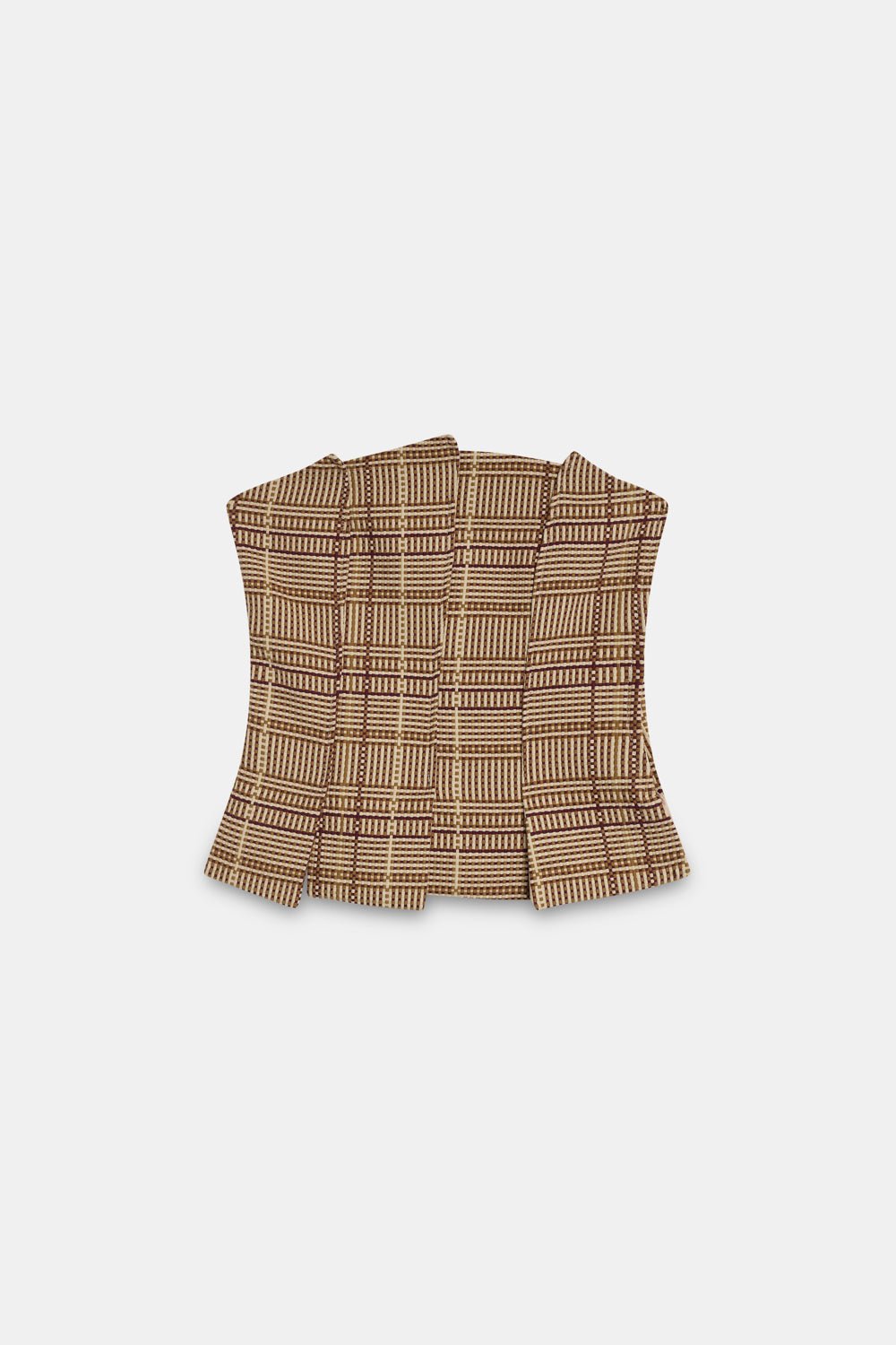 Top ANGIE Cuadros Beige - BIMANI