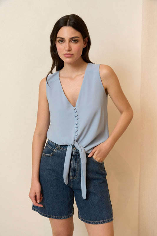 Top ZANZÍBAR Azul Bruma - BIMANI