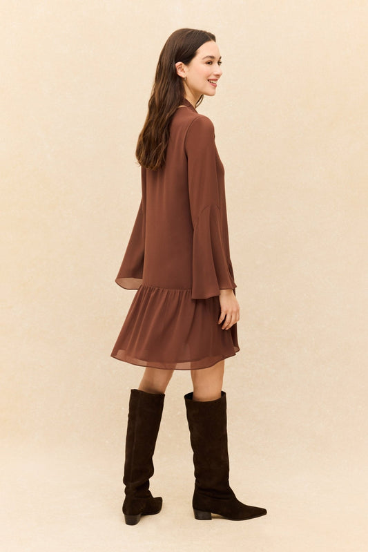 Vestido ARONA Marrón Mocca - BIMANI