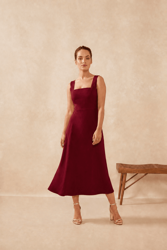 Vestido CIBELINA Granate Magma - BIMANI