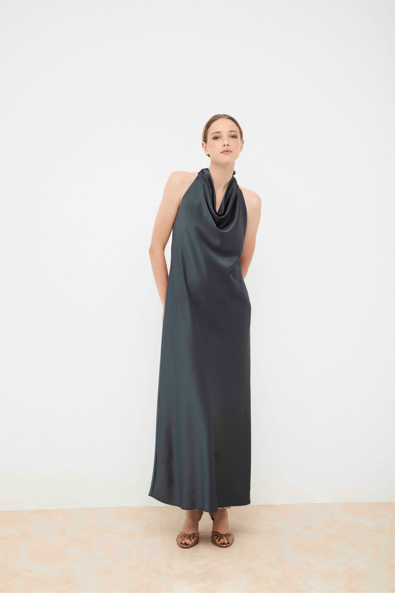 Vestido HELENA Azul Petróleo - BIMANI