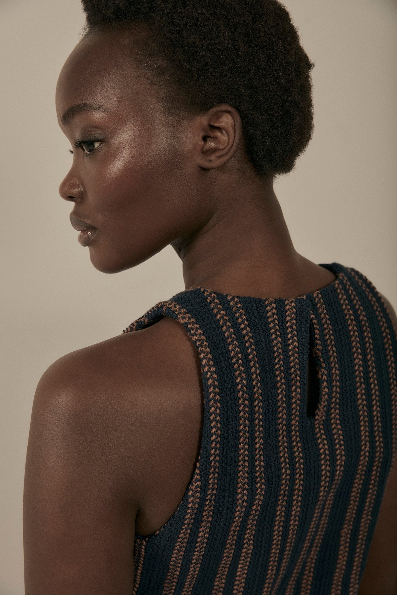 Vestido LUNÉ Rayas Azul - BIMANI